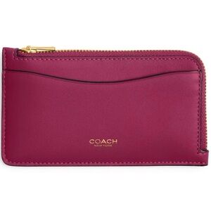 Coach New York Zip Card Case Holder Wallet in Pink CZ112